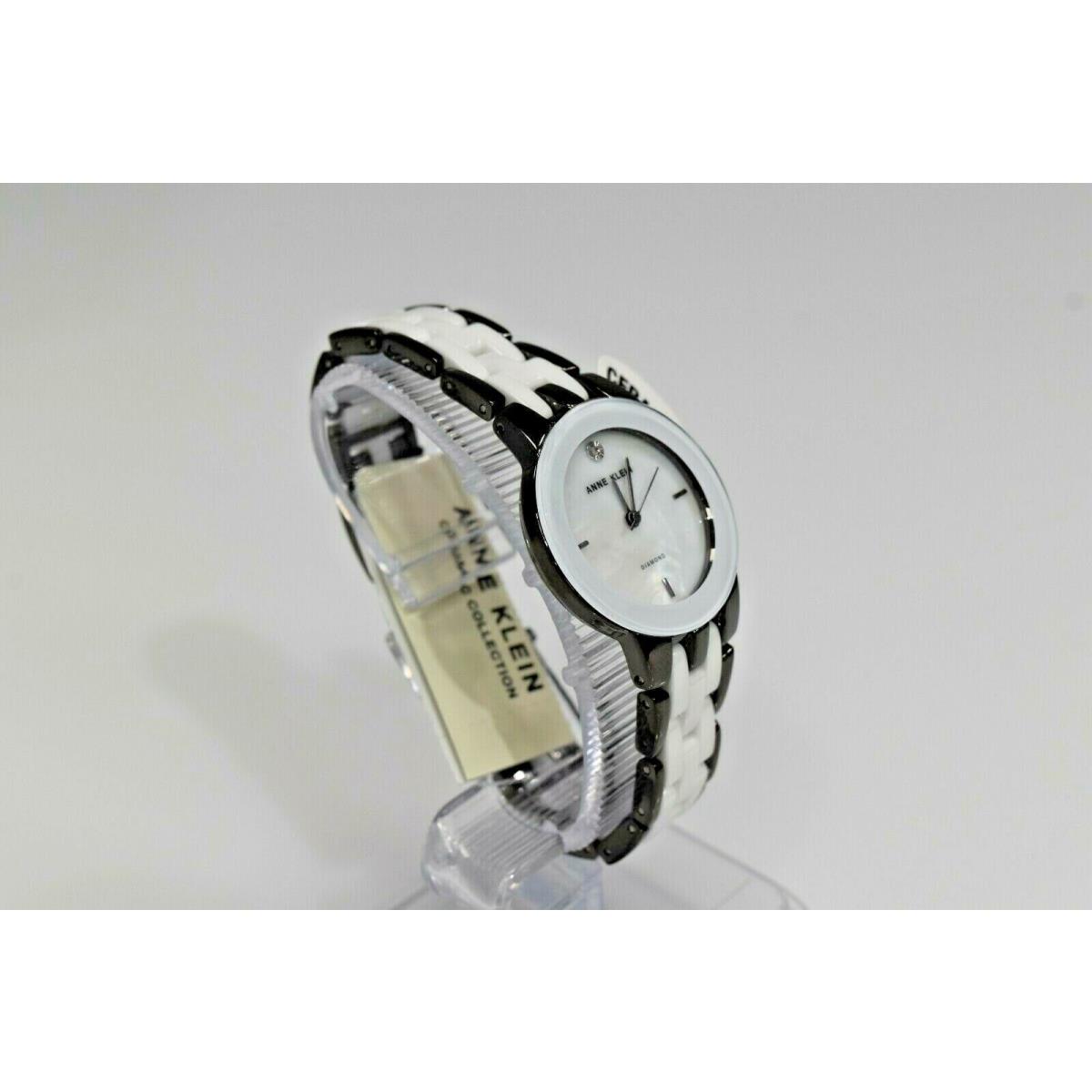 Anne Klein White Ceramic Gunmetal AK/1611GYWT Watch