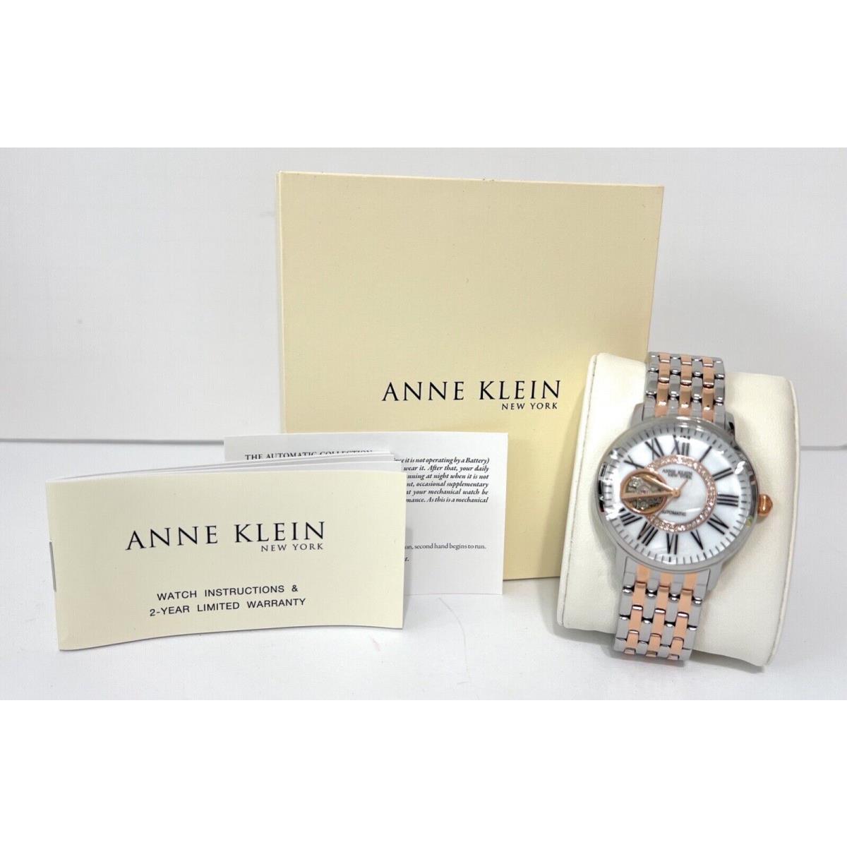 Anne Klein 12/2339MPRT Women`s 35mm Automatic Two Tone Mop Dial Watch