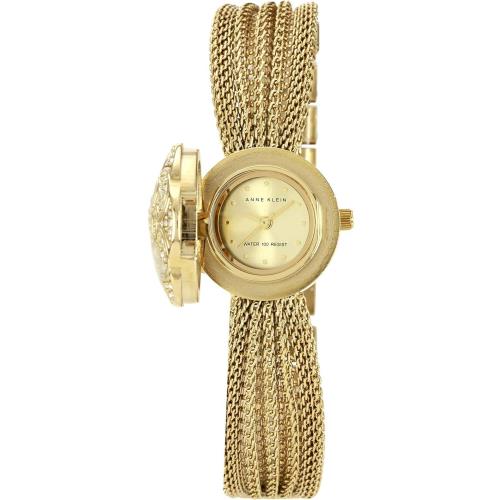 Anne Klein Women`s AK/1046CHCV Premium Crystal-accented Watch - Gold