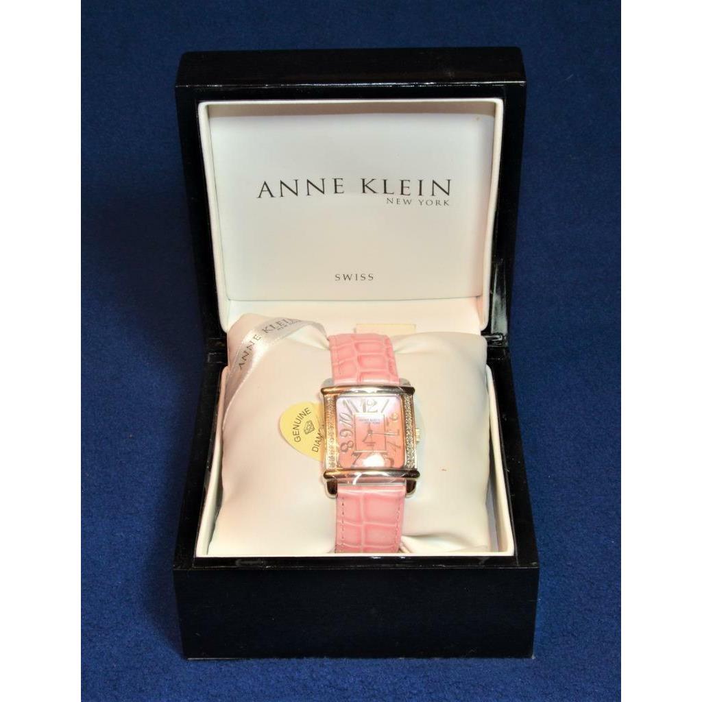 Anne Klein York Swiss Diamond Women Watch 763S 12/1421 w 24 Diamonds