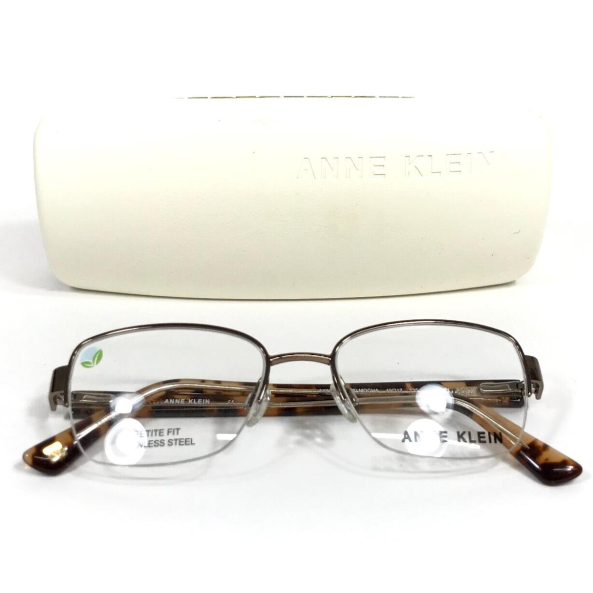 Anne Klein Petite Eyeglasses Frames AK5093 203 Mocha Tortoise Brown 49-17-135