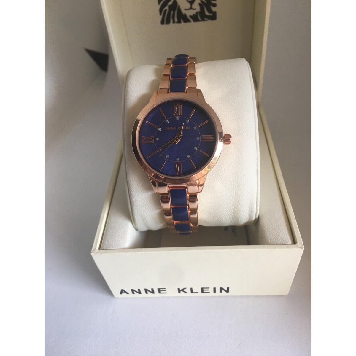 Anne Klein AK/3300 Rose Gold-tone Gray Black Two Tone Watch