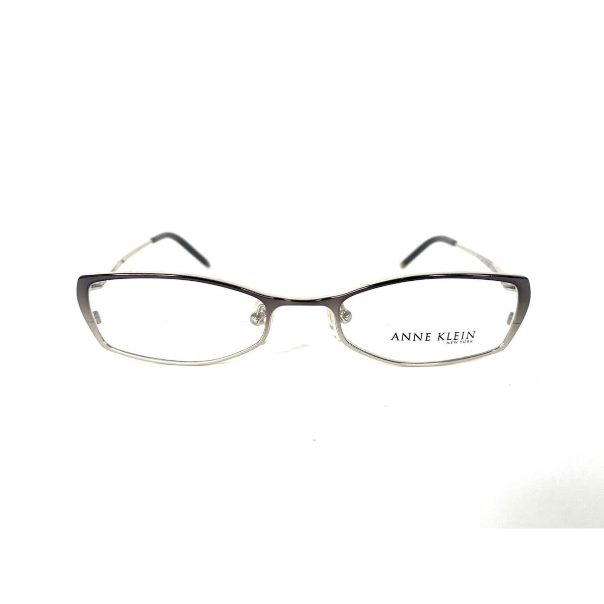 Anne Klein NY Dark Silver Metal Cat Eye Glasses Akny 9084 48 18 135