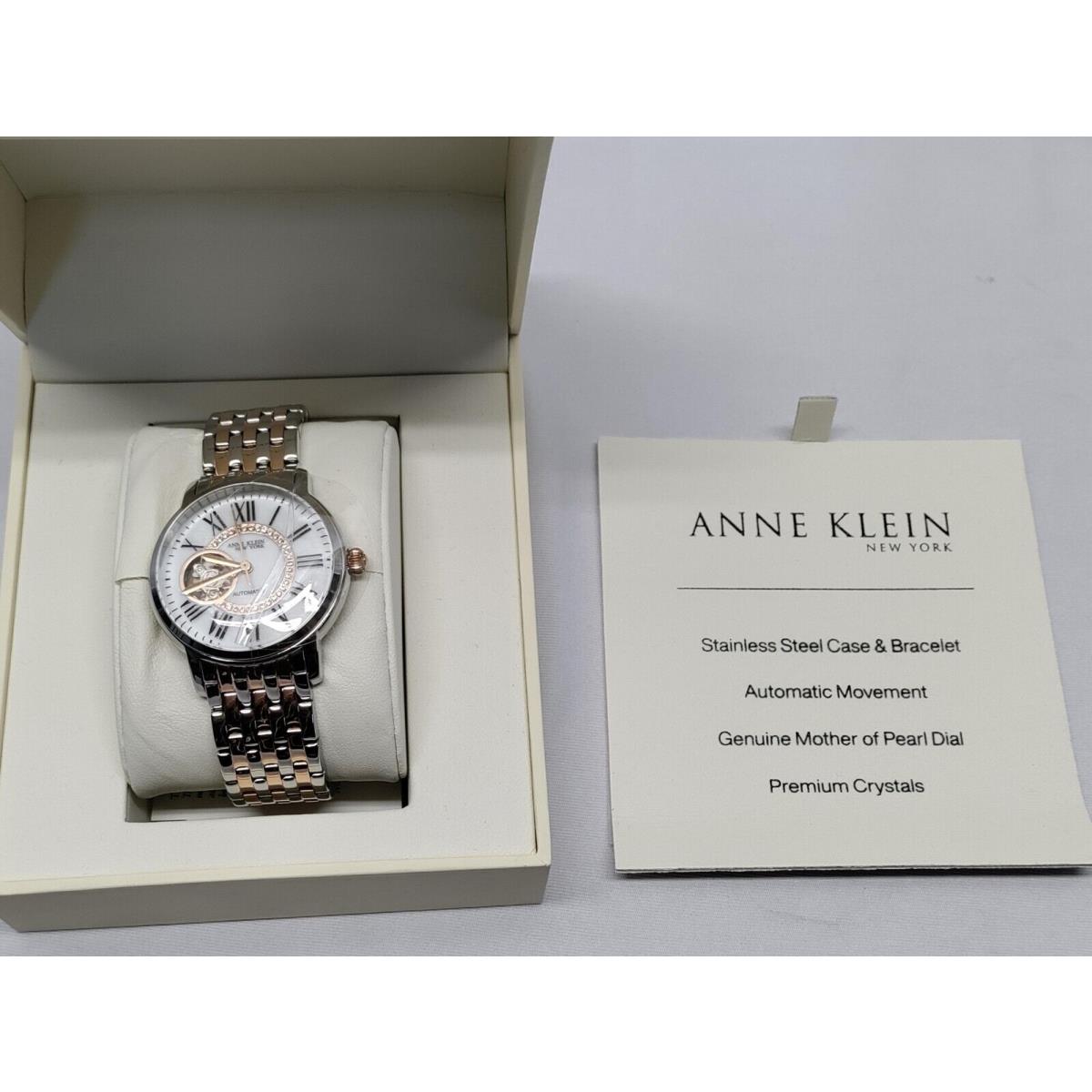 Anne Klein York 12/2339MPRT Automatic 24 Jewels Mother Of Pearl Dial Watch