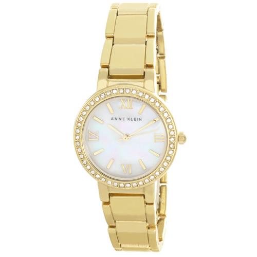 Anne Klein Women`s Pearl Dial Gold Tone Bracelet Quartz Watch AK/1888MPGB