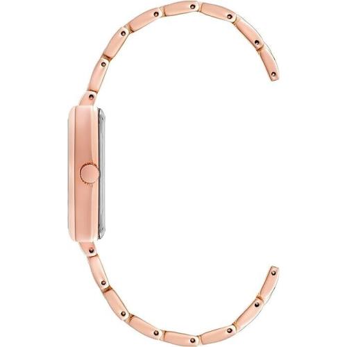 Anne Klein Square Rose Gold-tone Alloy Bracelet Watch 27mm - 4008-SVRG