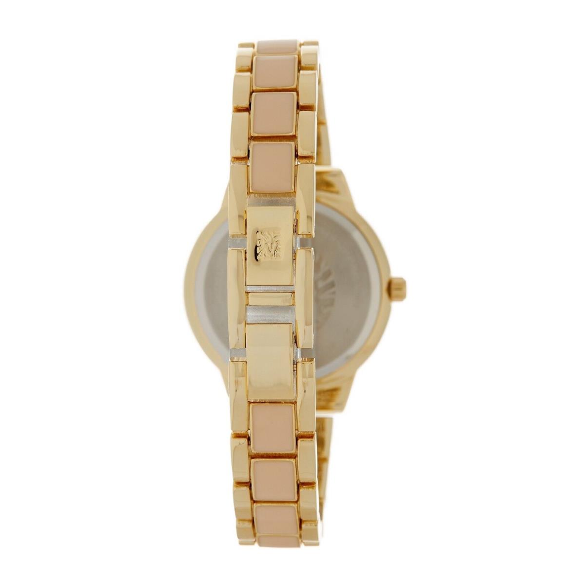 Anne Klein 2 Tone Gold+pink Mop Dial Diamond Bracelet Watch AK/2692PKGB - Dial: MOTHER OF PEARL, Pink, Band: Yellow Gold