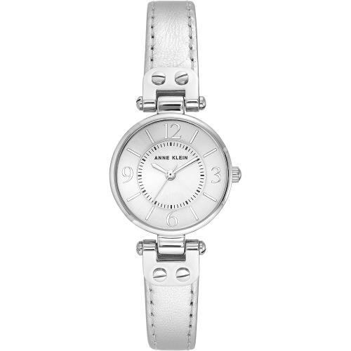 Anne Klein Silver Leather Ladies Watch 9443-SVSI