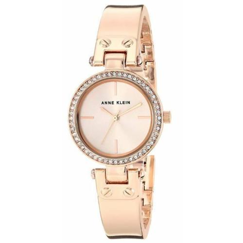 Anne Klein Women`s Swarovski Crystal Accented Rose Gold Dial Watch AK/3368RGST