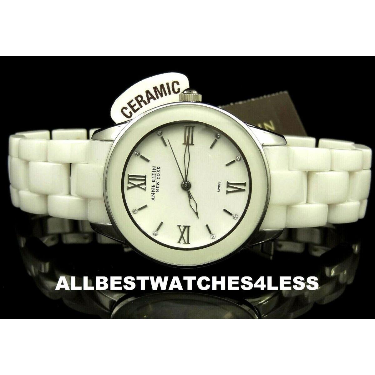 Anne Klein NY 12/2109WTWB White Ceramic Women`s Watch Great Gift