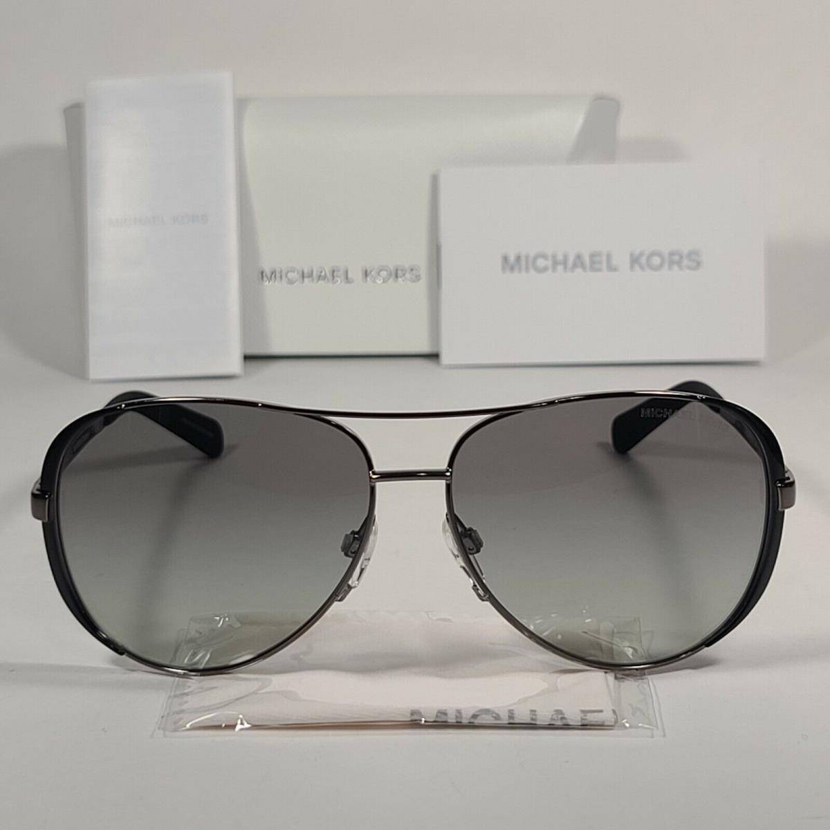 Michael Kors Chelsea Aviator Sunglasses Gray Gunmetal Black MK 5004 - Frame: Gray, Lens: Gray