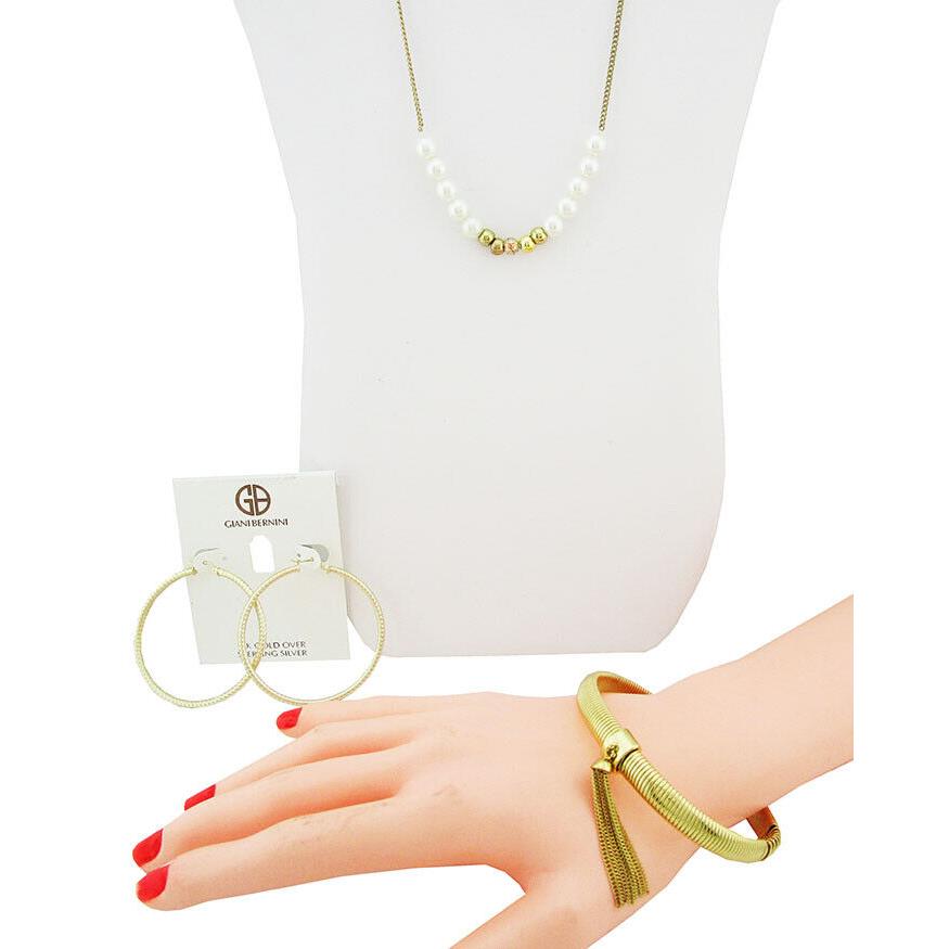 Anne Klein Giani Bernini Set Earrings Necklace and a Bracelet Msrp:$130.00