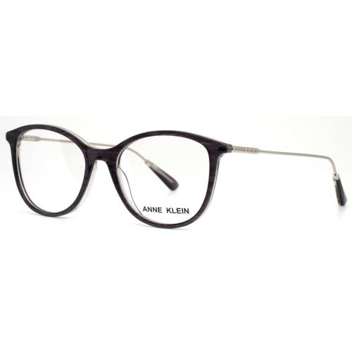 Anne Klein AK5072 001 Smoke Womens Semi Cat Eye Full Rim Eyeglasses 52-17-140