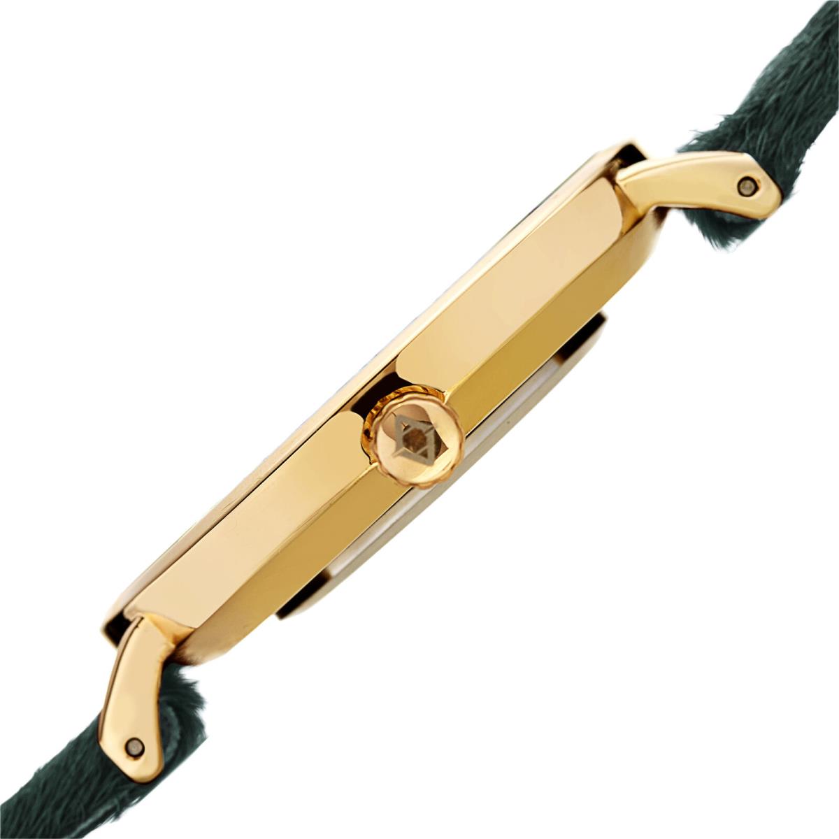 Women`s Akribos Xxiv AK1081 Smart Design Cavallino Pony Hair Leather Watch Green