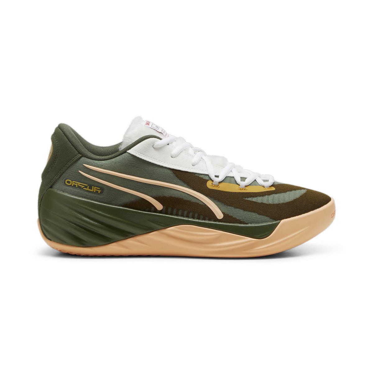 Puma All-pro Nitro Gremlins 37930301 Mens Green Athletic Basketball Shoes