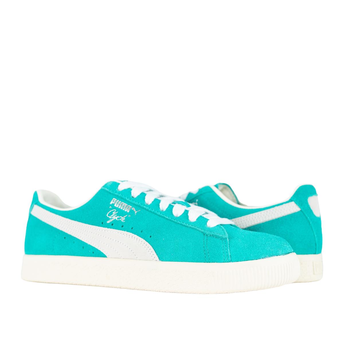 Puma Clyde OG Unisex Sneakers - Men`s Sizing - Spectra Green-Ivory-Blanc