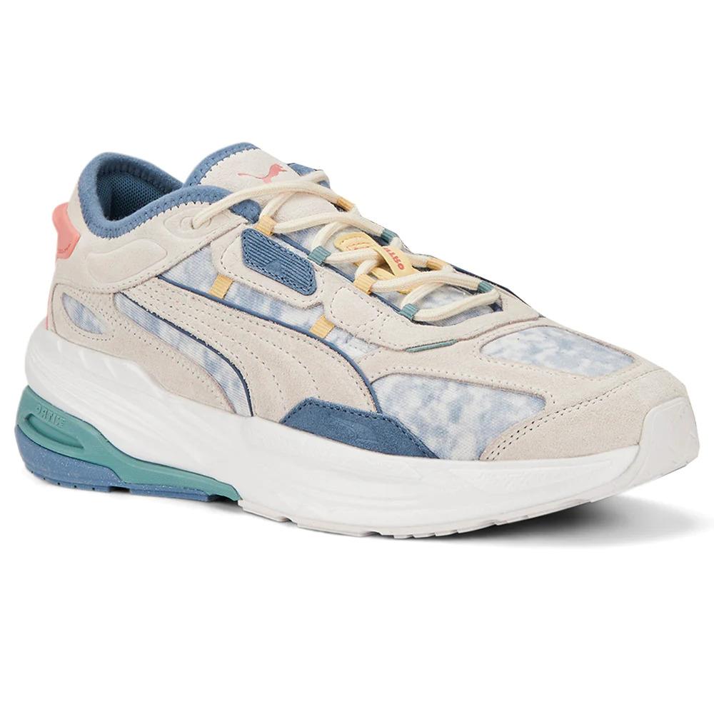 Puma Mens Re:escape Extent Nitro Lace Up Sneakers Shoes Casual - Beige, Blue