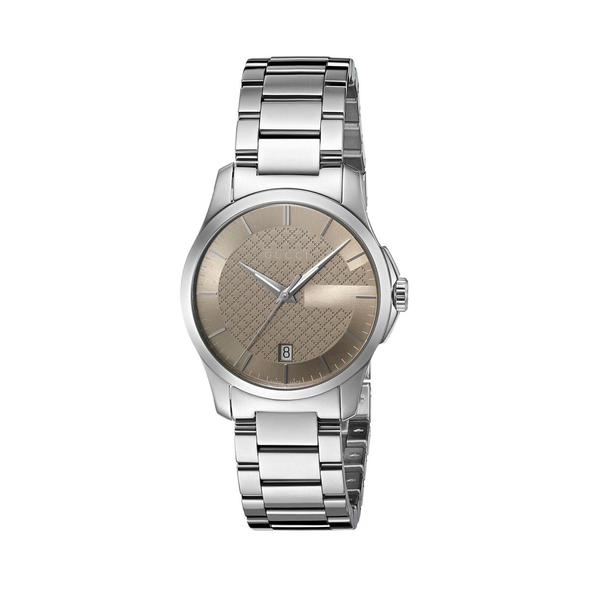 Gucci `g-timelss` Quartz Stainless Steel Silver-toned Women`s Watch Model: