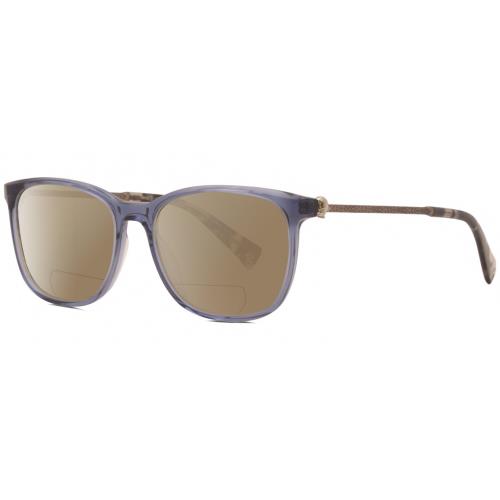 John Varvatos V419 Unisex Polarized Bifocal Sunglass Blue Crystal Gunmetal 54 mm