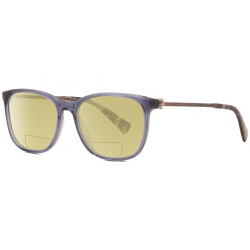 John Varvatos V419 Unisex Polarized Bifocal Sunglass Blue Crystal Gunmetal 54 mm Yellow