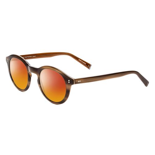 John Varvatos V519 Unisex Polarized Sunglasses 4 Option in Olive Brown Horn 47mm Red Mirror Polar