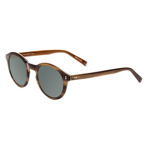 John Varvatos V519 Unisex Polarized Sunglasses 4 Option in Olive Brown Horn 47mm Smoke Grey Polar