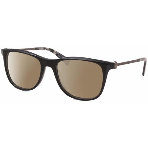 John Varvatos V418 Unisex Polarized Sunglasses Black Gunmetal Skulls 52mm 4 Opt Amber Brown Polar