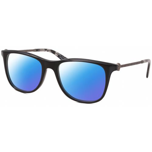 John Varvatos V418 Unisex Polarized Sunglasses Black Gunmetal Skulls 52mm 4 Opt Blue Mirror Polar