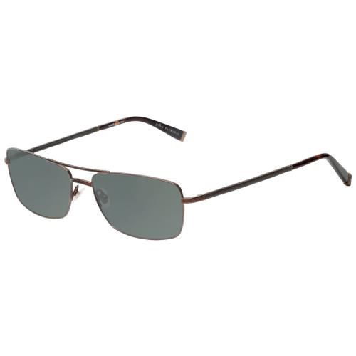 John Varvatos V148 Mens Polarized Sunglass Choose Lens Classic Antique Brown 60 Smoke Grey Polar