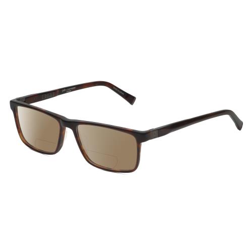 John Varvatos V404 Unisex Polarized Bifocal Sunglass Brown Tortoise Havana 56 mm Brown