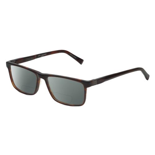 John Varvatos V404 Unisex Polarized Bifocal Sunglass Brown Tortoise Havana 56 mm Grey