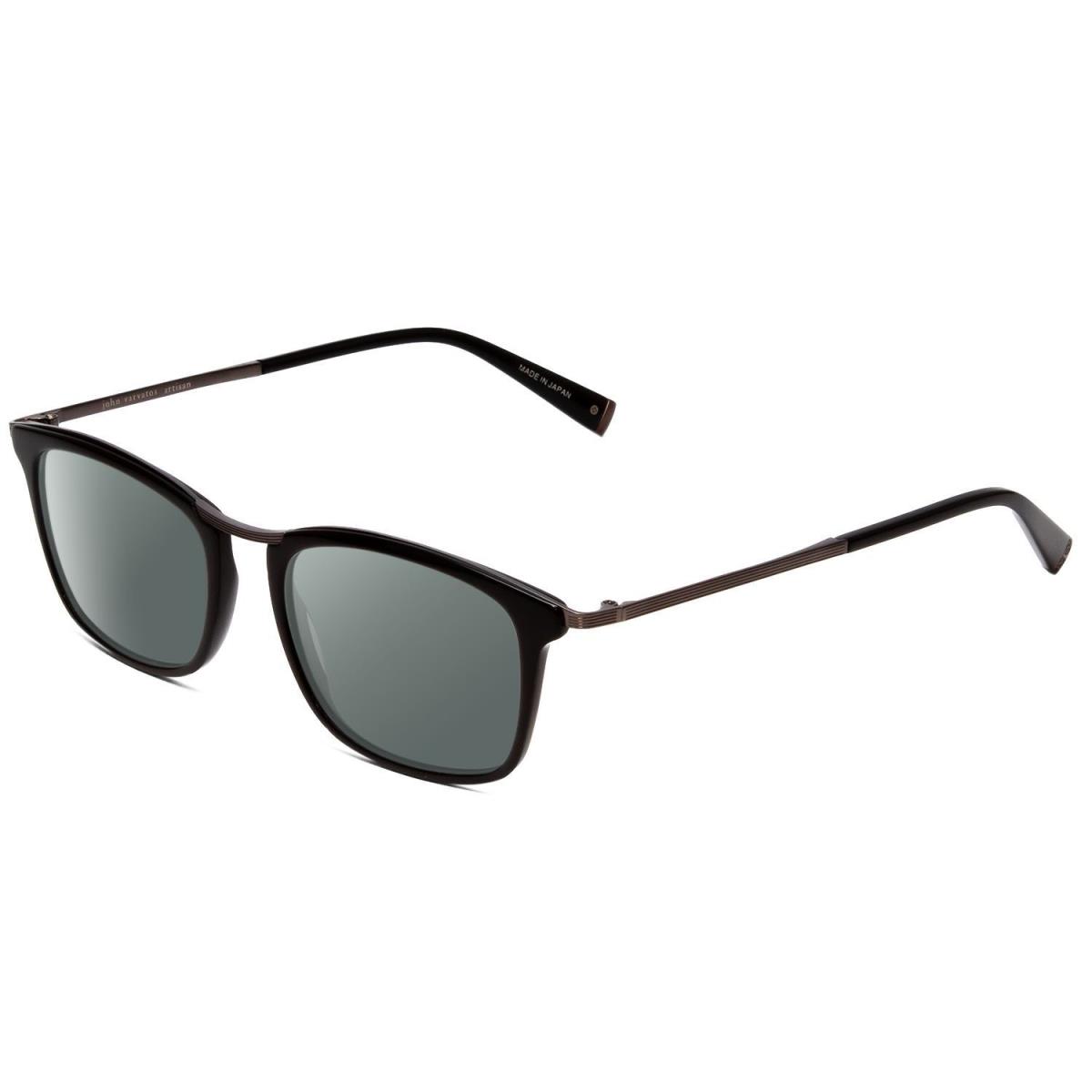 John Varvatos V375 Classic Polarized Sunglasses Black Gun Metal 53 mm 4 Options - Frame: Multicolor, Lens: Smoke Grey Polar