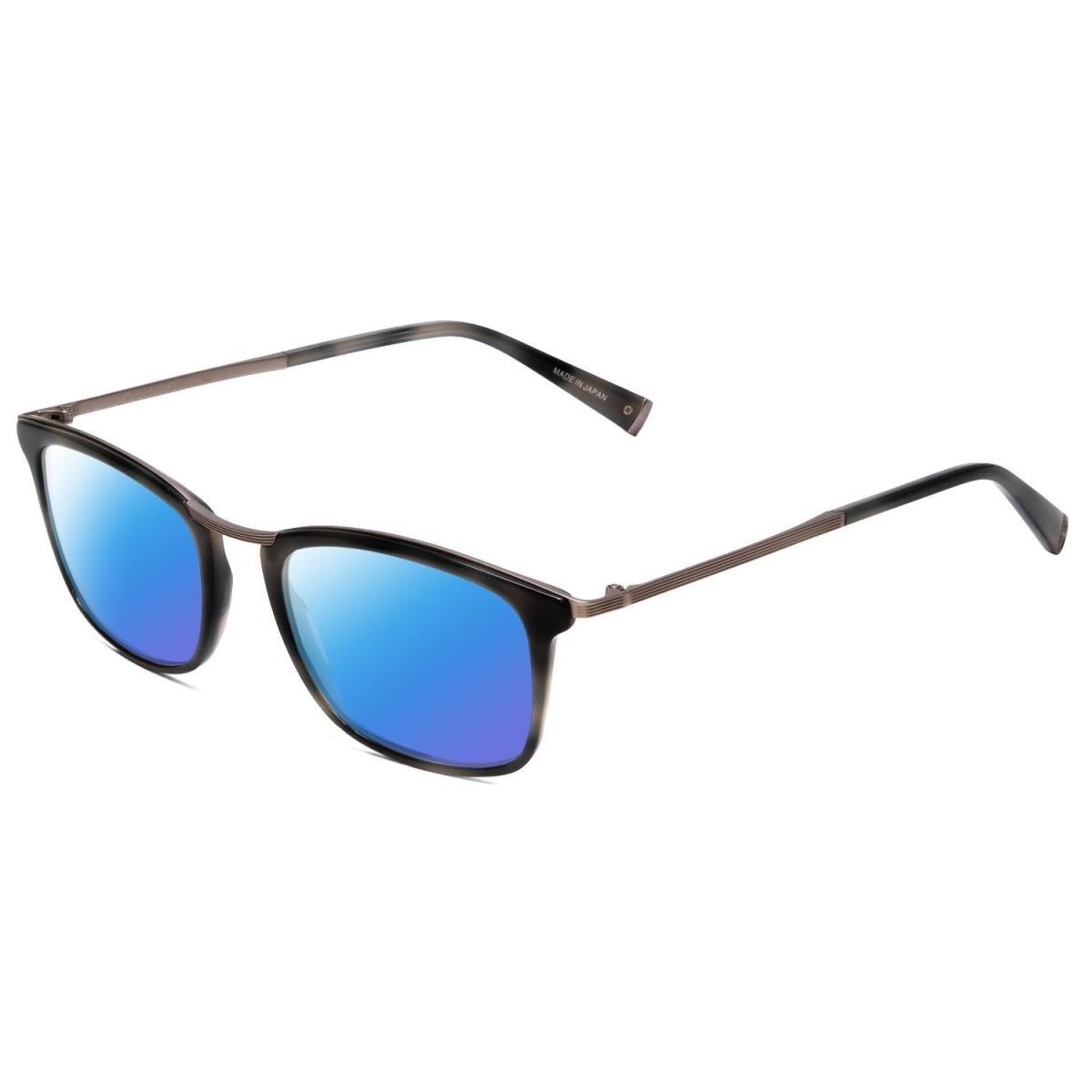 John Varvatos V375 Classic Designer Polarized Sunglasses in Silver 53mm 4 Option Blue Mirror Polar