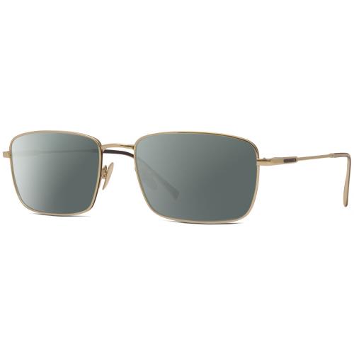 John Varvatos V184 Unisex Designer Polarized Sunglasses in Gold Black 54mm 4 Opt - Frame: Multicolor, Lens: Smoke Grey Polar