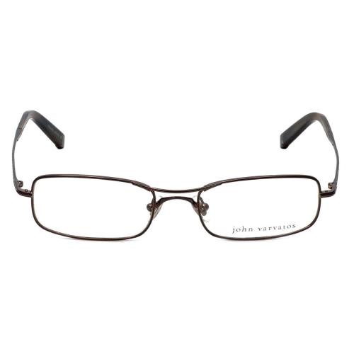 John Varvatos Designer Metal Reading Glasses V105 Antique Brown 51 mm Pick Power - Brown, Frame: Brown, Lens: Clear