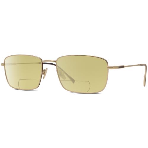 John Varvatos V184 Unisex Polarized Bifocal Sunglasses Gold Black 54mm 41 Option Yellow