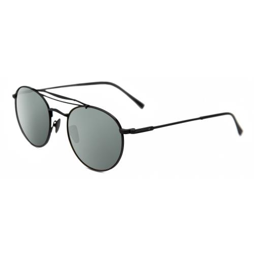 John Varvatos V547 Unisex Pilot Designer Polarized Sunglasses Black 52mm 4 Opt Smoke Grey Polar