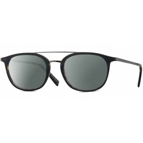 John Varvatos V378 Unisex Polarized Sunglasses Black Brown Tortoise 49 mm 4 Opt Smoke Grey Polar