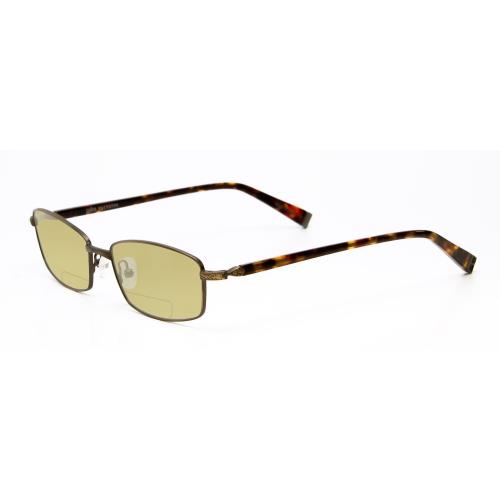 John Varvatos V150-GOL Polarized Bi-focal Sunglasses 41 Option Antique Gold 56mm Yellow