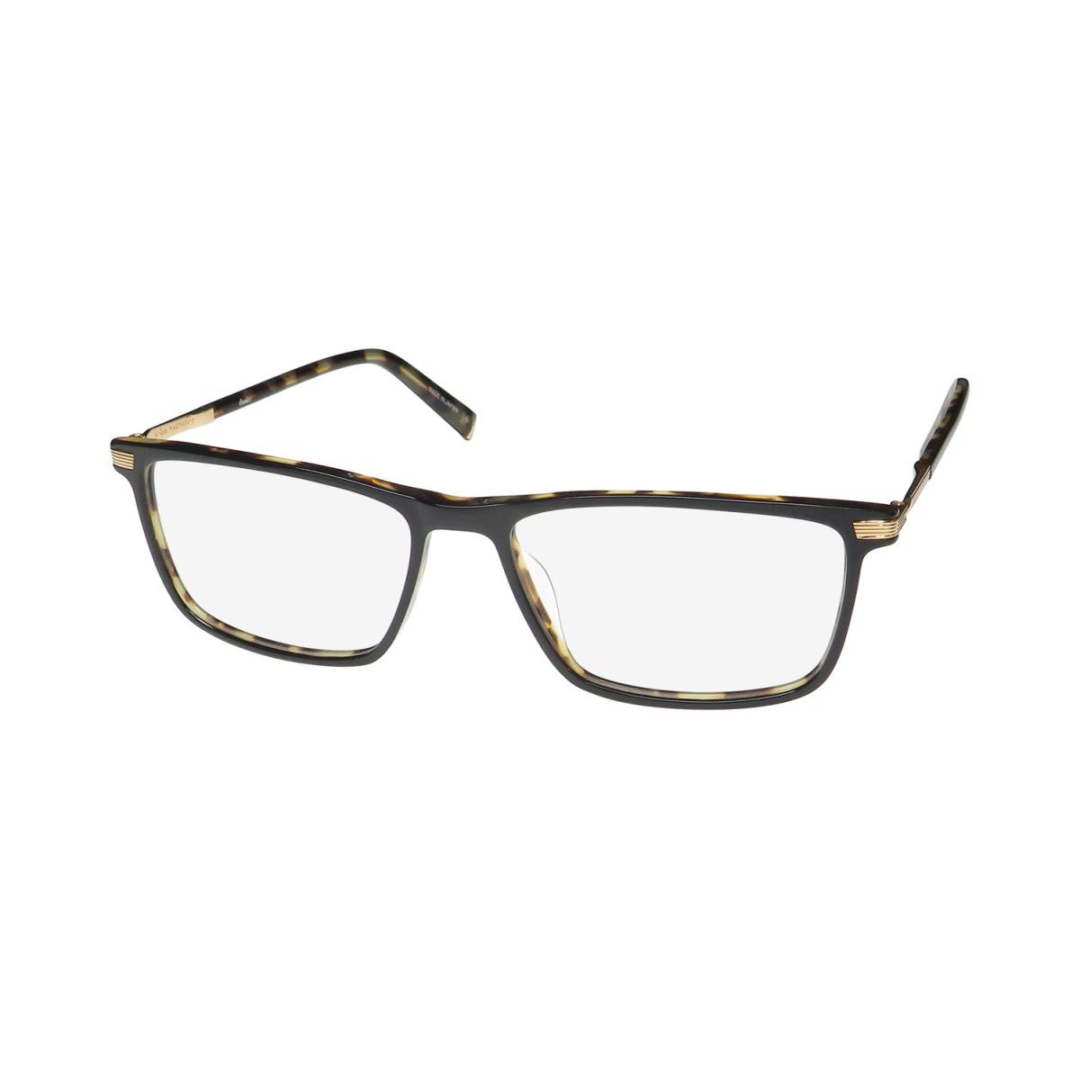 John Varvatos V408 Imported Made IN Japan Mens Designer Eyeglass Frame/eyewear Black / Tortoise