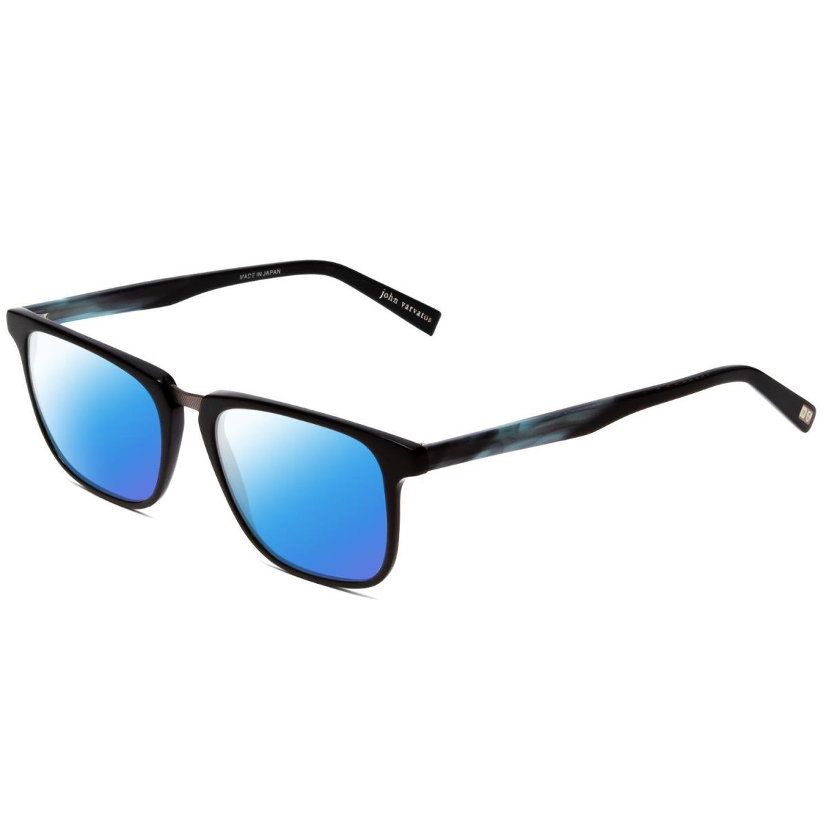 John Varvatos V373 Unisex Designer Polarized Sunglasses Black Blue 54mm 4 Option