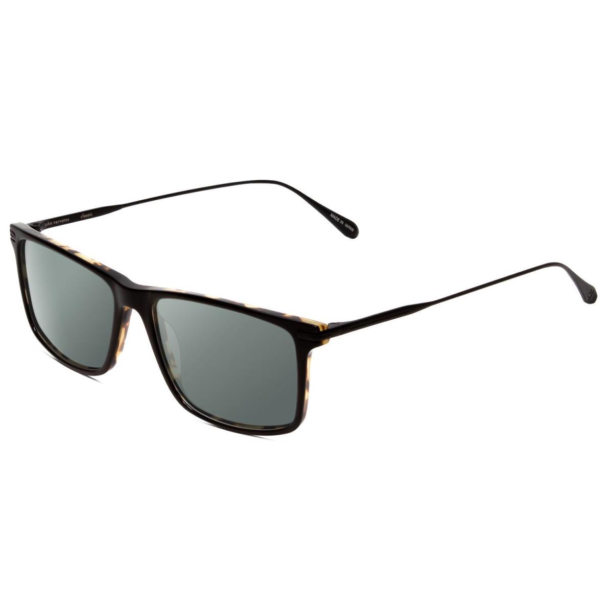 John Varvatos V403 Designer Polarized Sunglasses in Brown Black 56mm 4 Options Smoke Grey Polar