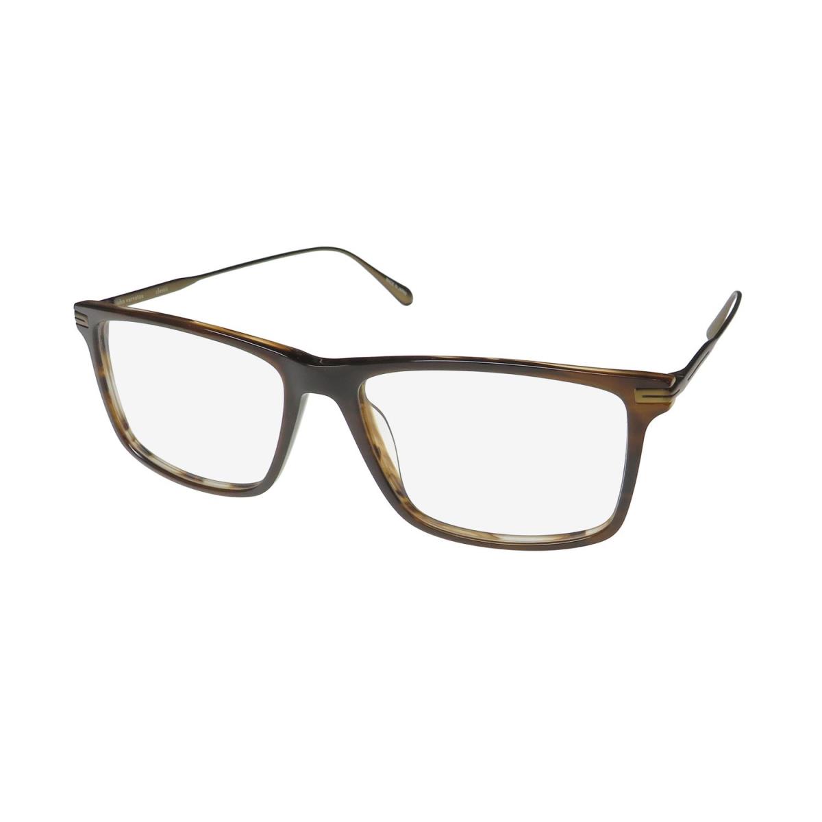 John Varvatos V403 Eyeglass Frame/glasses Rectangular Shaped Lenses Optical Mens Brown