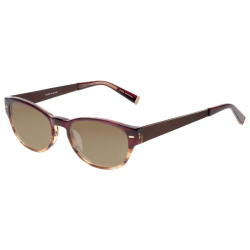 John Varvatos V355-REDWOOD Polarized Sunglasses Brown Tortoise Marble Crystal 51 Amber Brown Polar