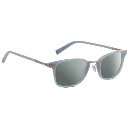 John Varvatos V405 Unisex Designer Polarized Sunglasses Blue Gunmetal 48mm 4 Opt Smoke Grey Polar