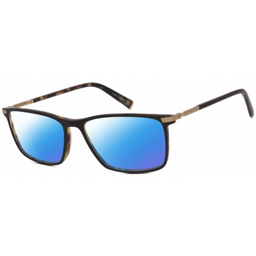 John Varvatos V408 Unisex Polarized Sunglasses Brown Tortoise Havana 58mm 4 Opt Blue Mirror Polar