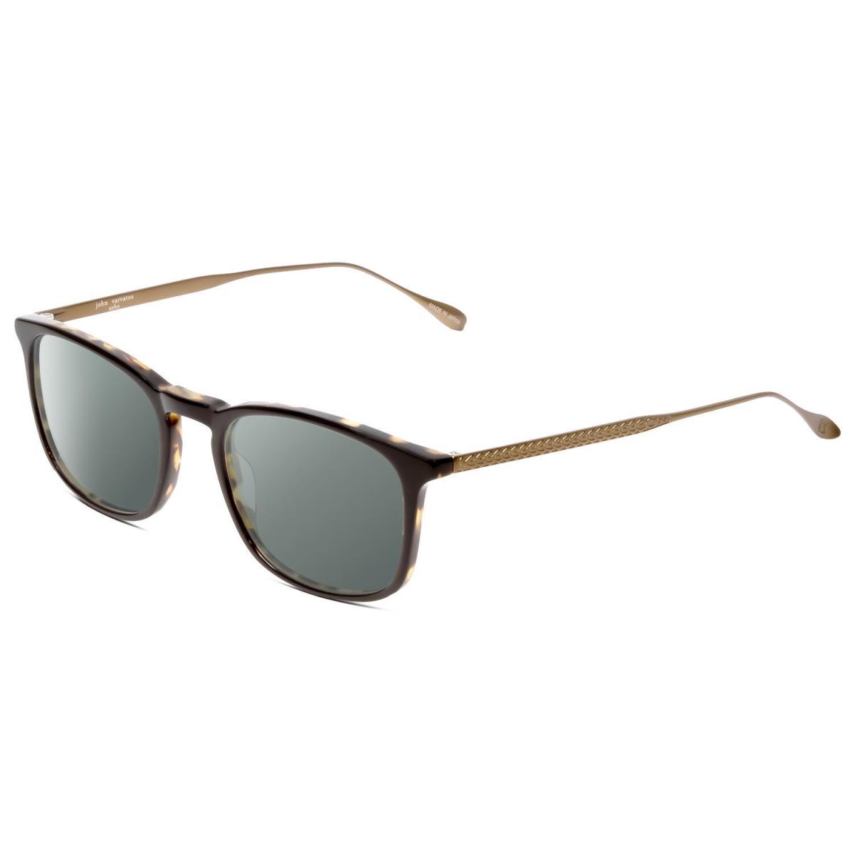 John Varvatos V207 Classic Designer Polarized Sunglasses in Gold 54 mm 4 Options Smoke Grey Polar