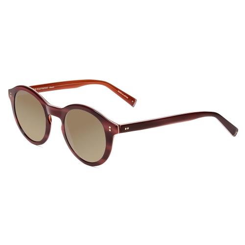 John Varvatos V519 Unisex Polarized Sunglasses 4 Options in Red Horn Marble 47mm Amber Brown Polar