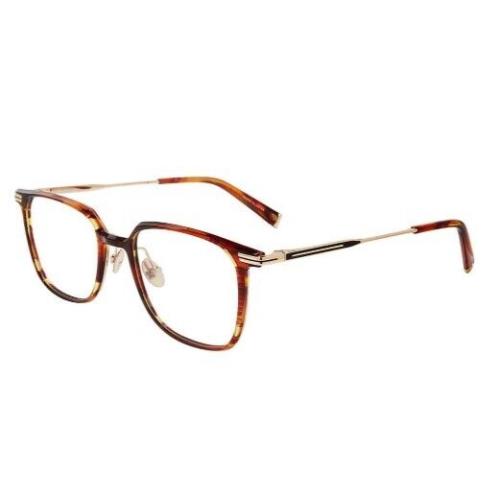 John Varvatos V414 0HAV Eyeglasses Men`s Havana Brown Full Rim Round Shape 52mm