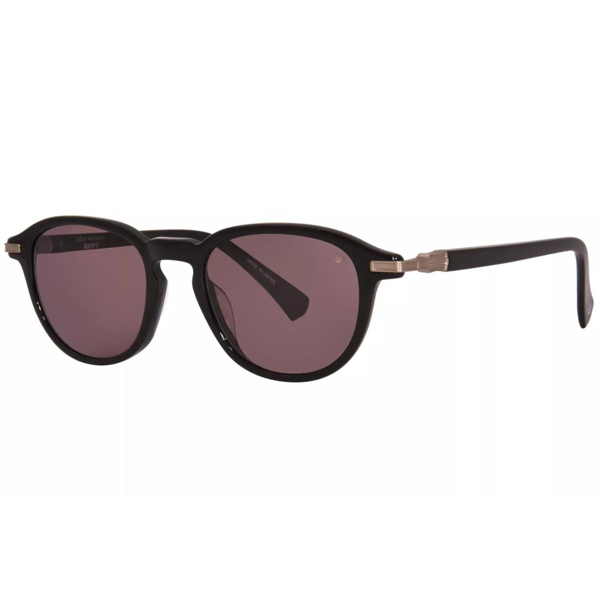 John Varvatos SJV559 Sunglasses Men`s Black/brown Lenses Rectangle Shape 51mm - Frame: Black, Lens: Brown